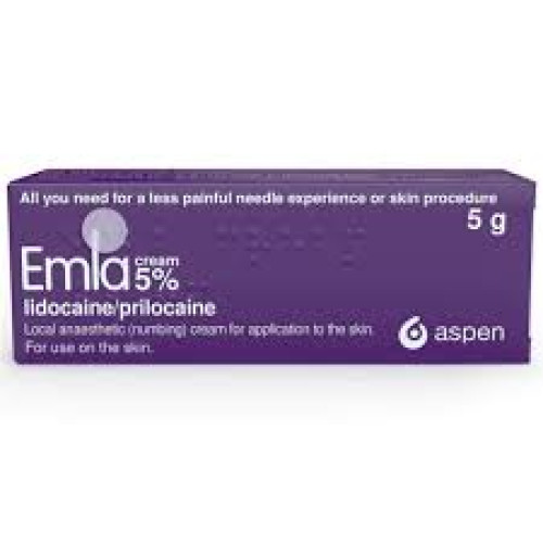 Emla 5% Cream Lidocaine 2.5% + Prilocaine 2.5%